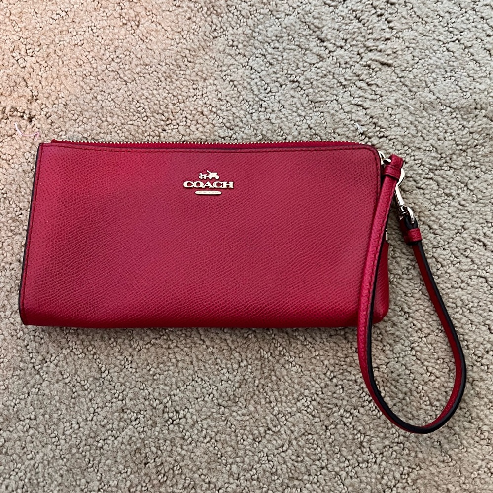 Coach Wrsitlet/wallet - red